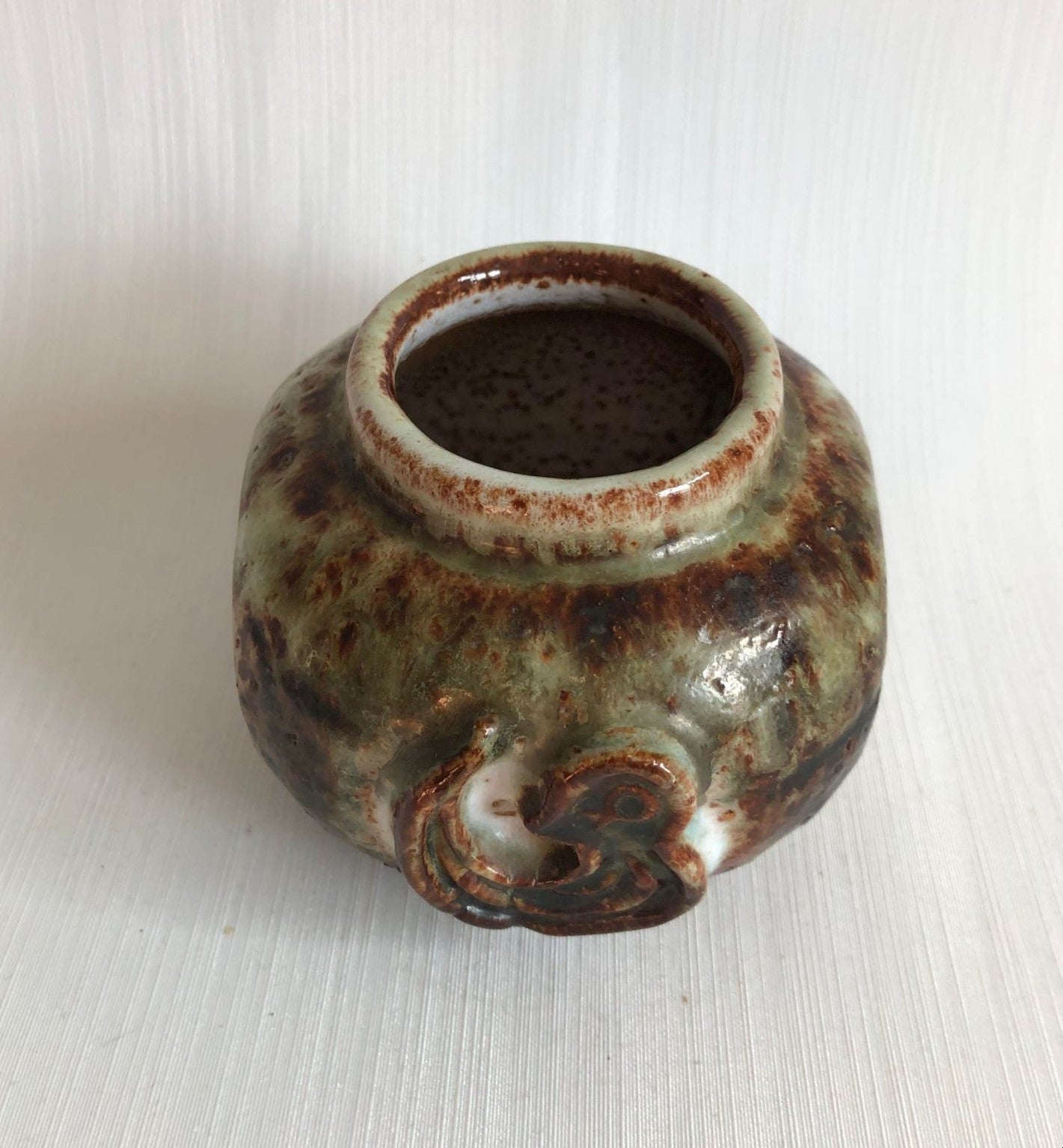 美しい小さな素朴な炻器の花瓶 - no. 0899