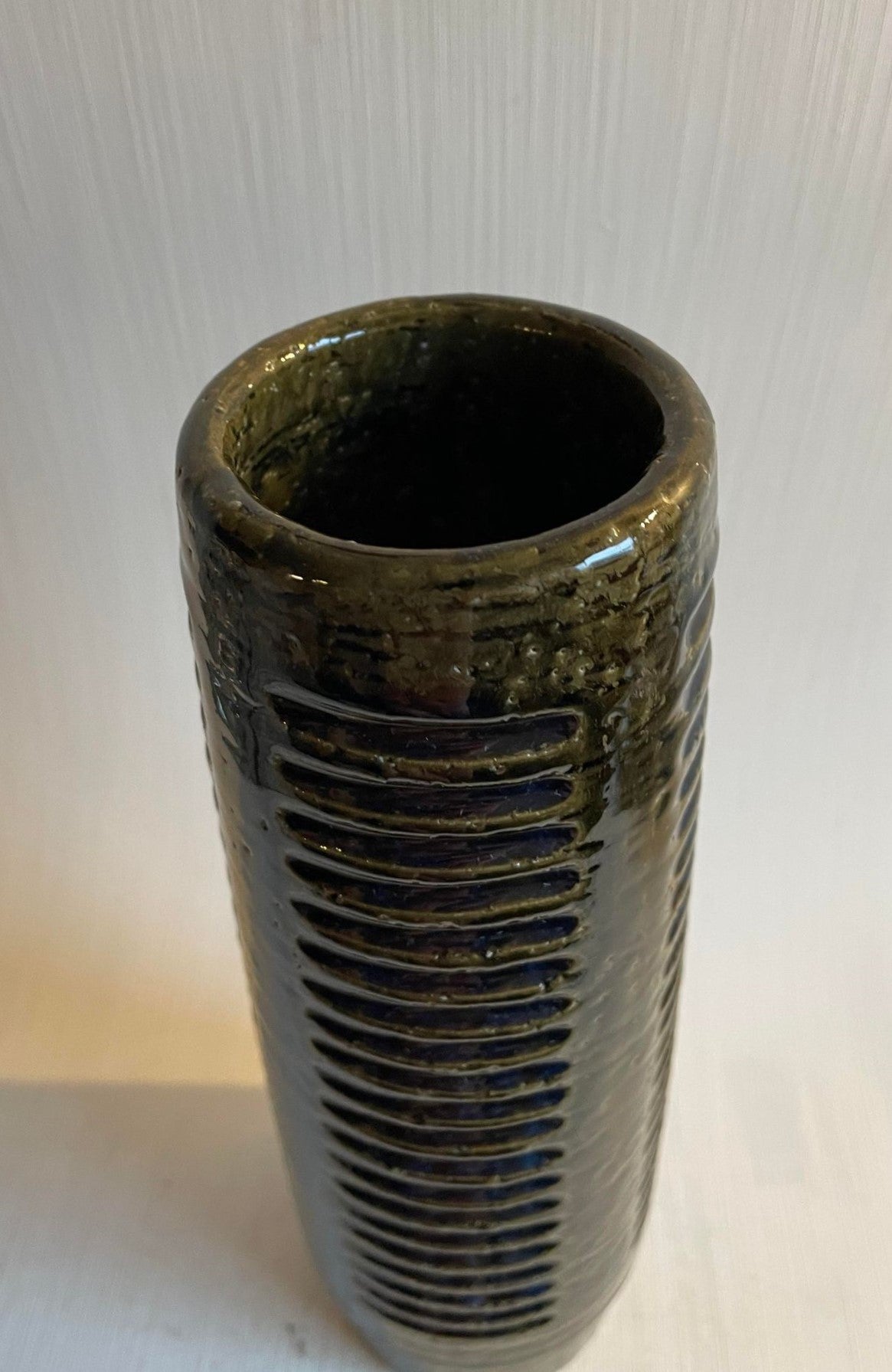 Tall Mid-Century chamotte vase, design by Per & Anna Linnemann-Schmidt - no. 011922