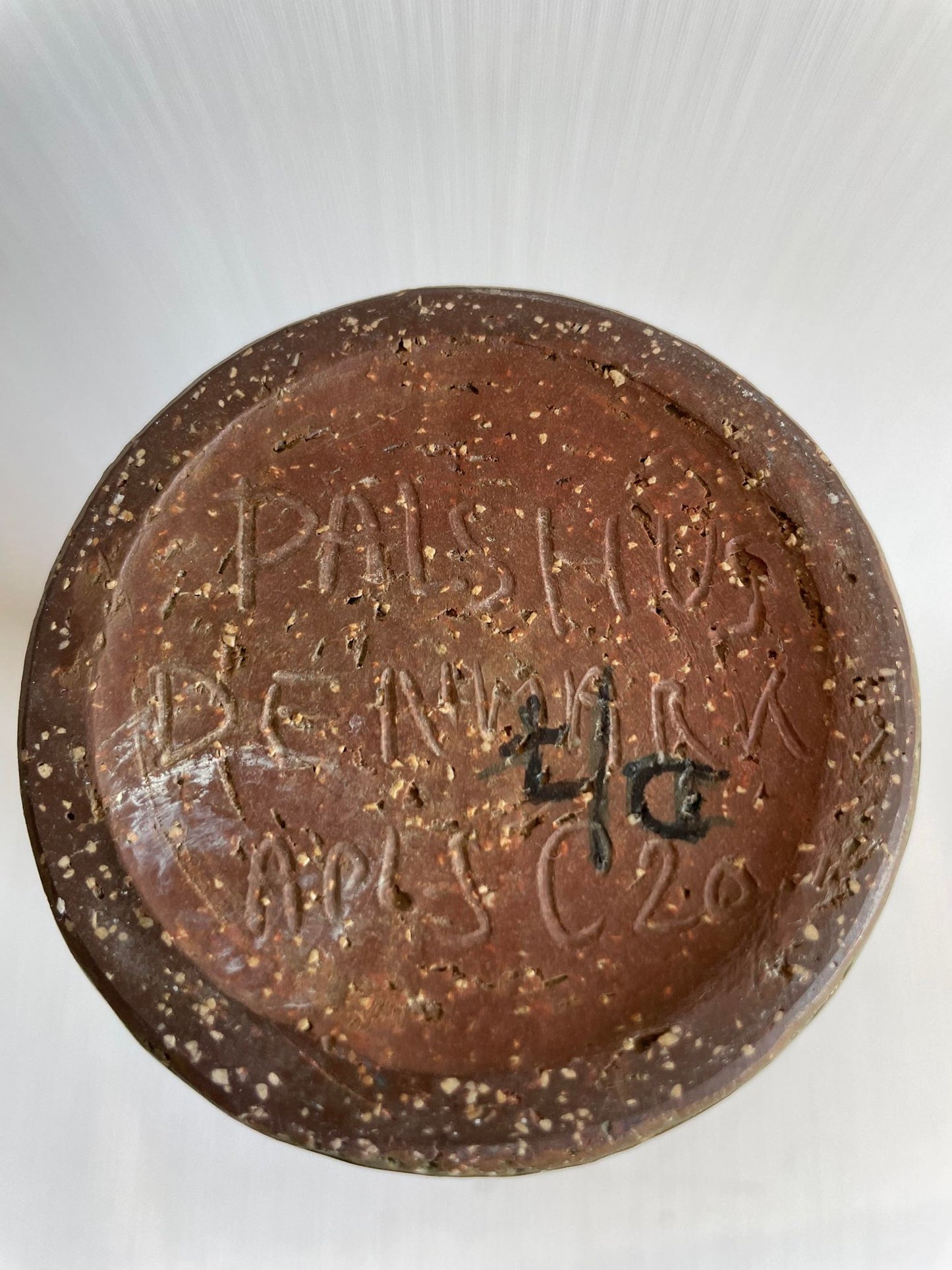 Tall Mid-Century chamotte vase, design by Per & Anna Linnemann-Schmidt - no. 011922