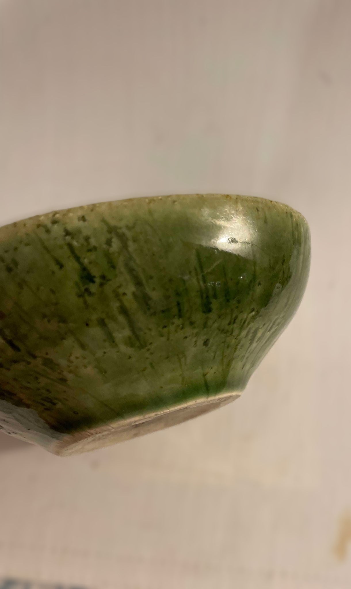 Per Linnemann Schmidt Palshus Green Glazed Stoneware Bowl, 1960s