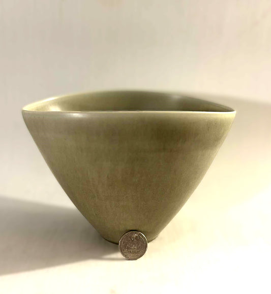 Large Palshus vase in green hare fur glaze, Design by Per Linnemann Schmidt, Denmark 1960s