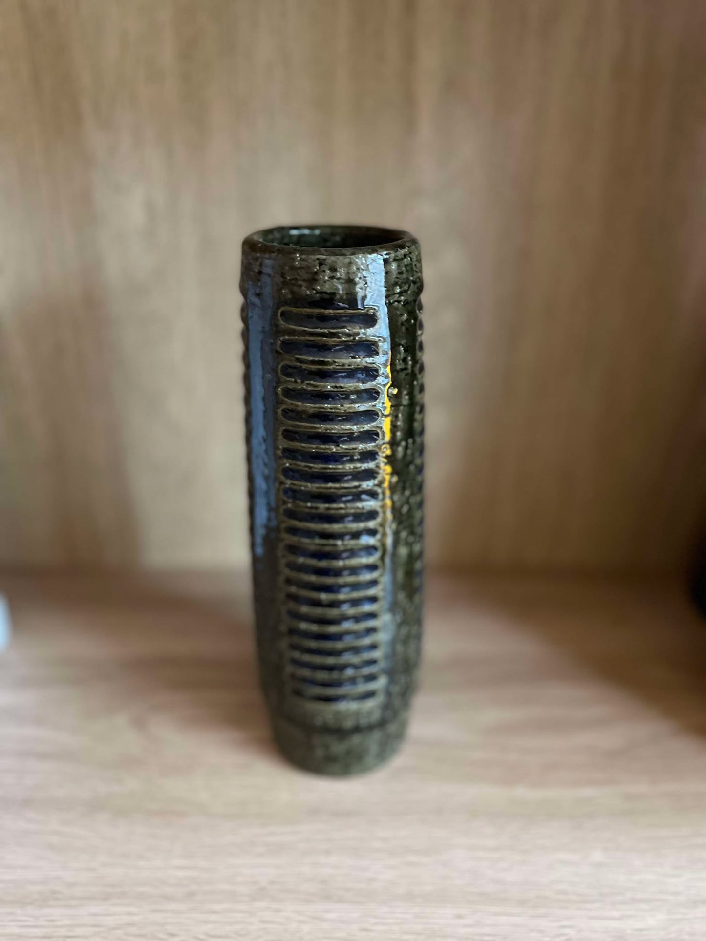 Tall Mid-Century chamotte vase, design by Per & Anna Linnemann-Schmidt - no. 011922