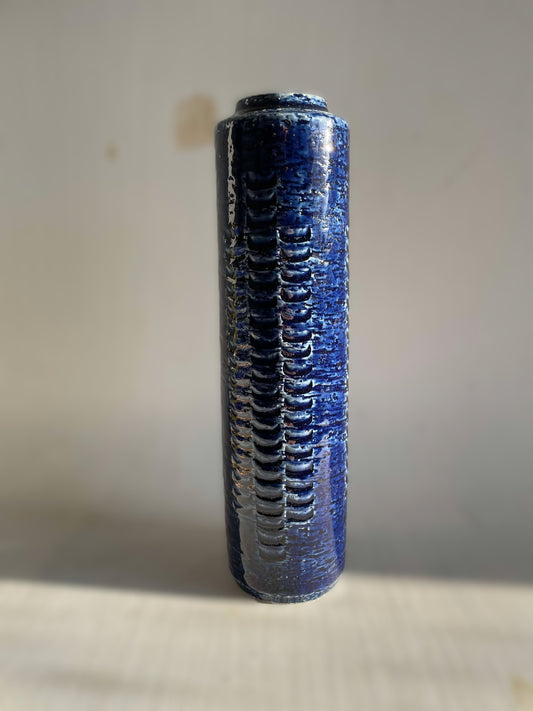 Tall and slim stoneware vase in Chamotte style by Palshus, Denmark 1960s