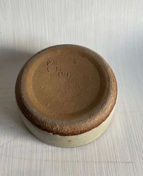 Danish Mid-Century hare fur glaze stoneware bowl from Palshus