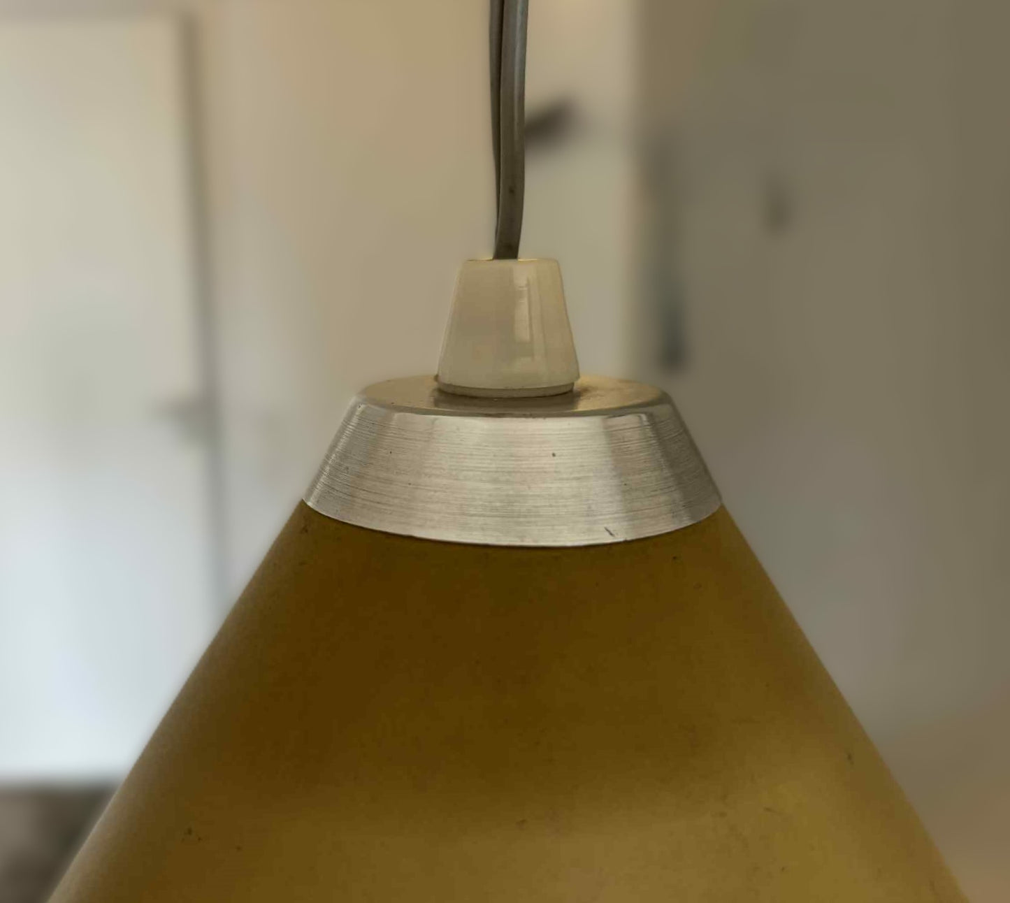 Bent Karlby “Keglen”, hoist pendant with shade of perforated gold-lacquered metal - no. 22544452