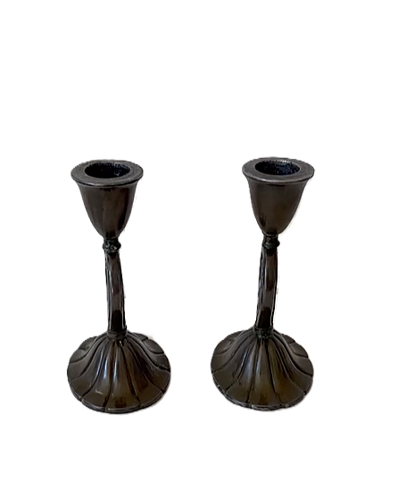 Just Andersen. Art deco lysestager udført i Diskometal, 1920`erne