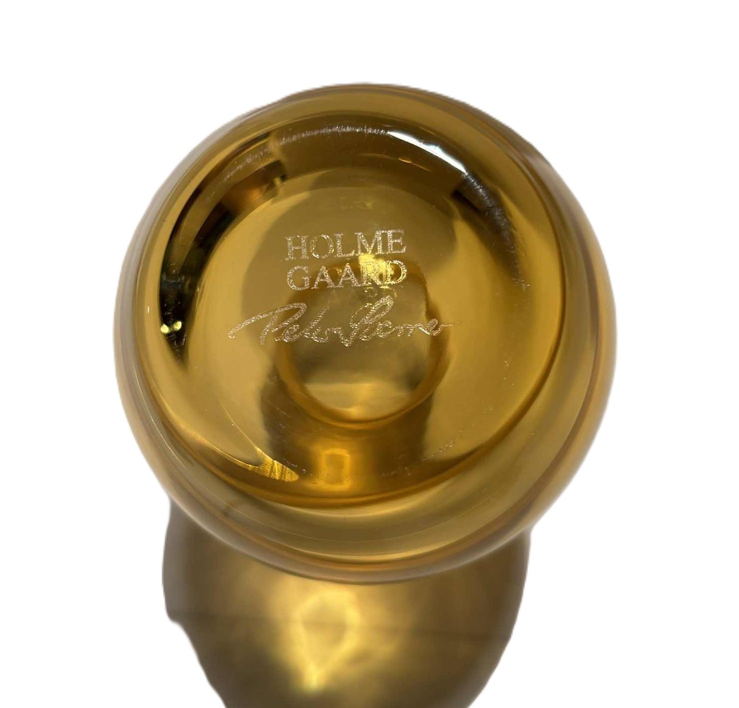 Holmegaard の琥珀色の美しいカラバスガラス花瓶 - 品番 19374688