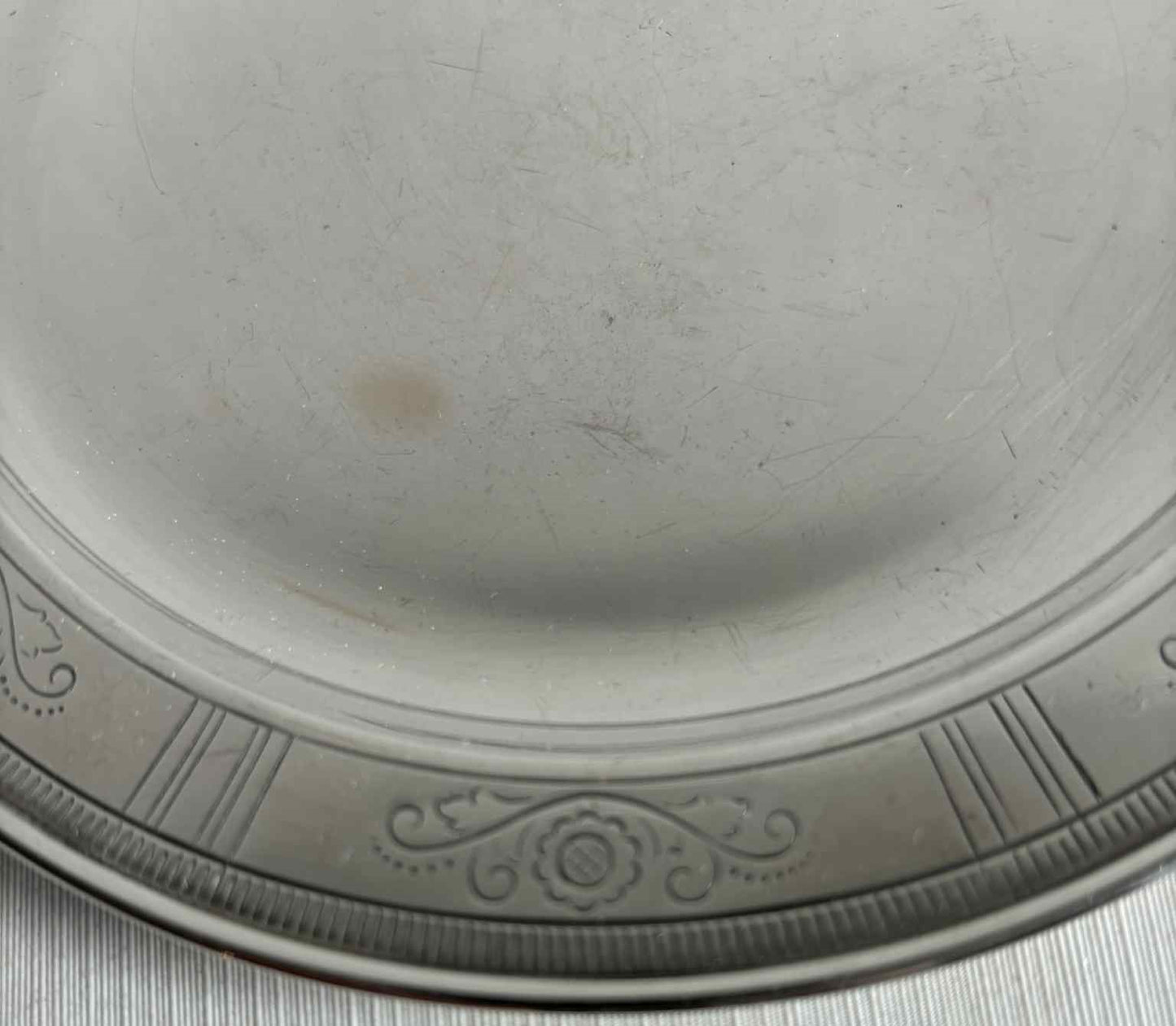 1920s Art Deco Silver Plated Serving Plate by Just Andersen, Denmark, Flower Decor
