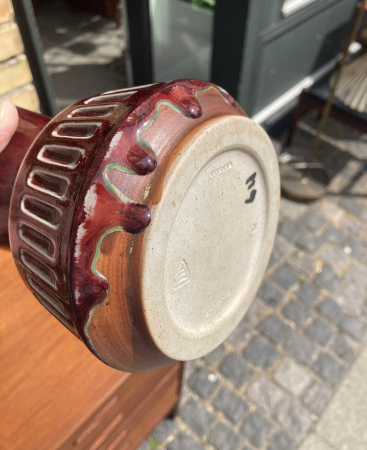 Michael Andersen stentøj vase i okseblod glasur - nr. 0160