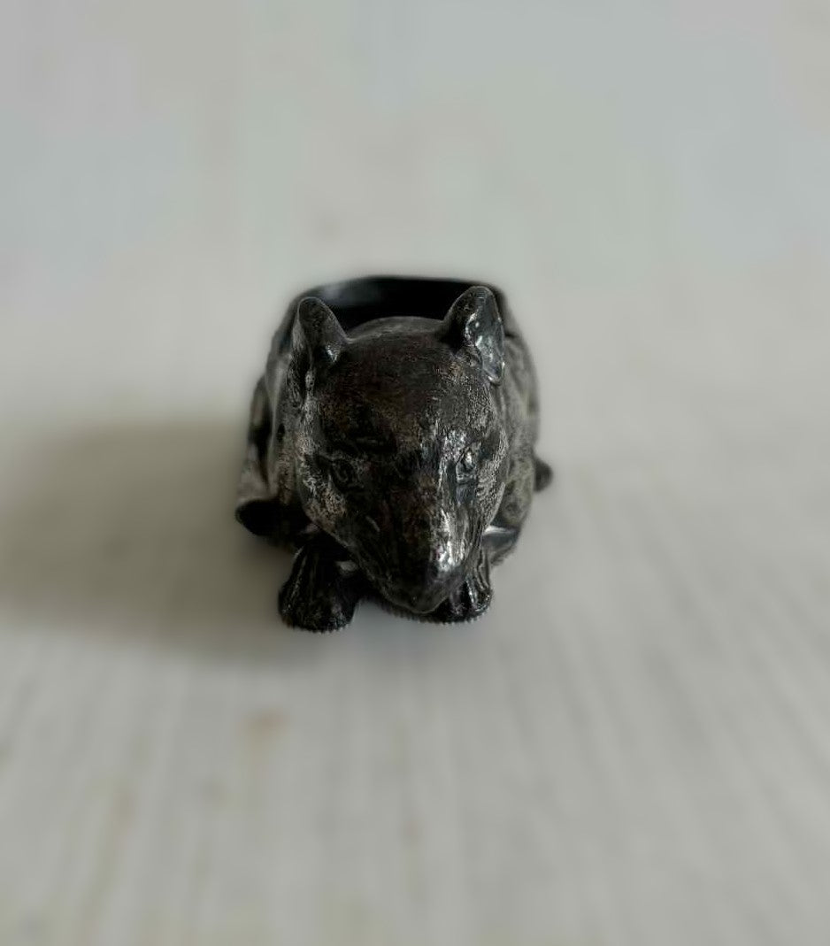 Old sewing needle cushion shaped like a field mouse - no. 55569877