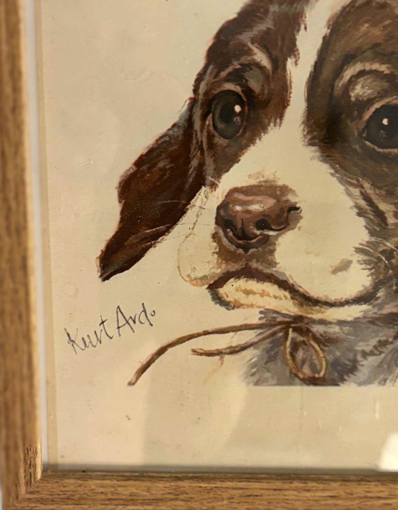 Sødt Litografi af den kendt dansk illustrator Kurt Ard