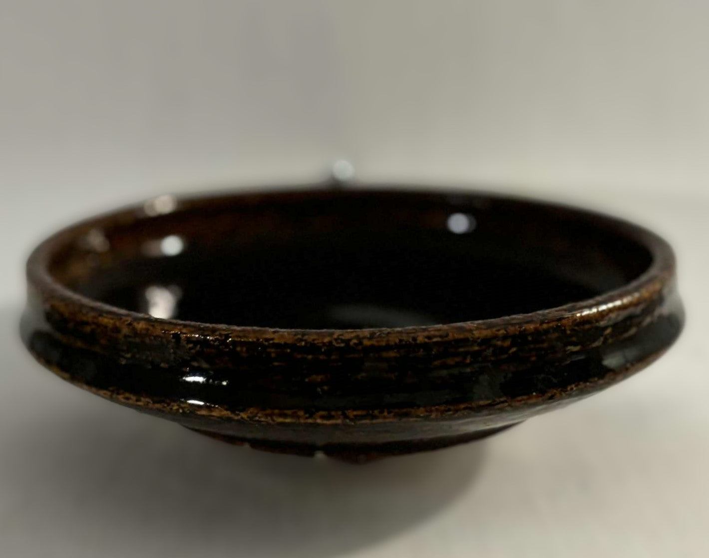 A medium and rare glazed stoneware dish from Palshus, Denmark 1960s