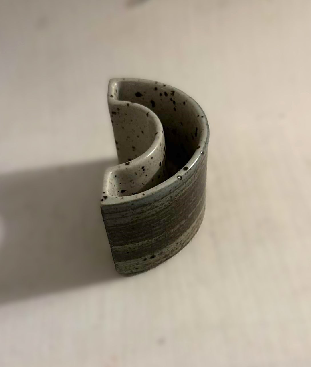 Small Stoneware vase, made in a circular shape, Palshus Denmark 1960s