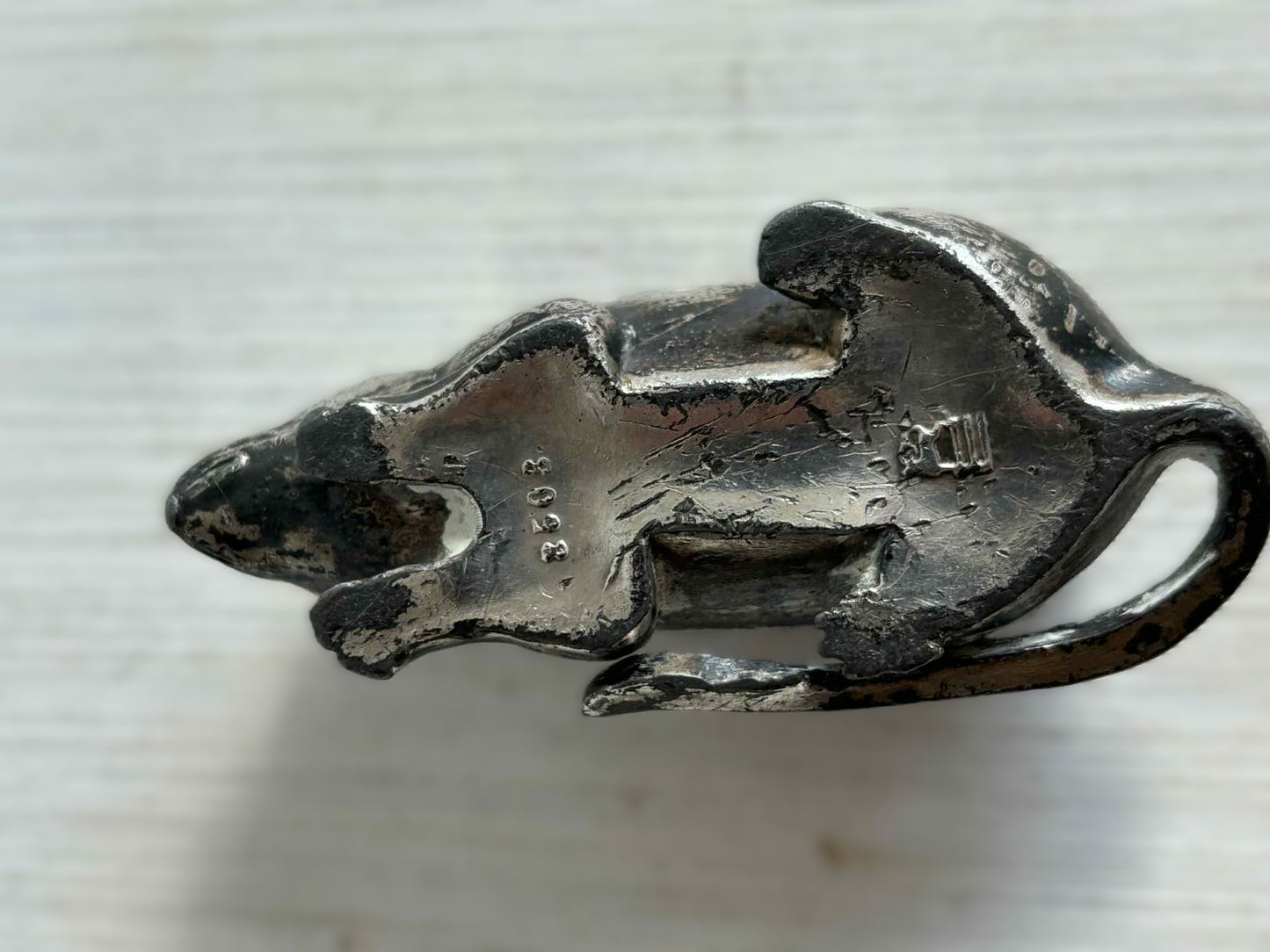 Old sewing needle cushion shaped like a field mouse - no. 55569877