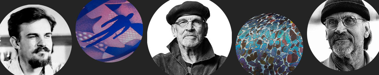 Bertil Vallien for Kosta Boda Rainbow Column Vase, Swedish Glass Art 1970s.