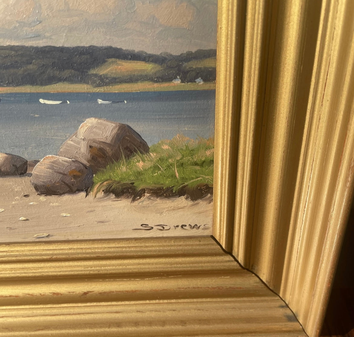Svend Drews maleri (1919-2003), olie på plade - nr. 09160