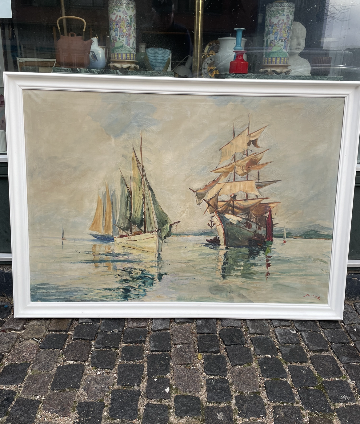 Axel Lind, dansk maler (1907-2011) olie på lærred - nr. 01900