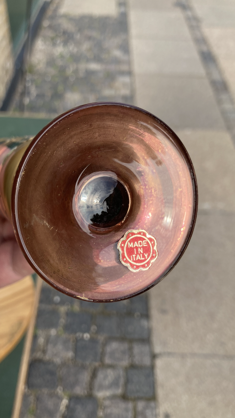 Flotte glas vaser fra Italy, højde 17cm og 14 cm - nr. 0072