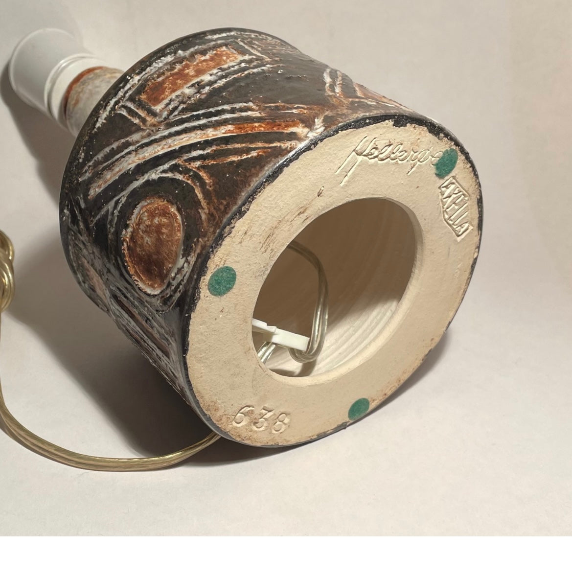 Flot Jette Hellerøe keramik lampe fra Axella - nr. 01901