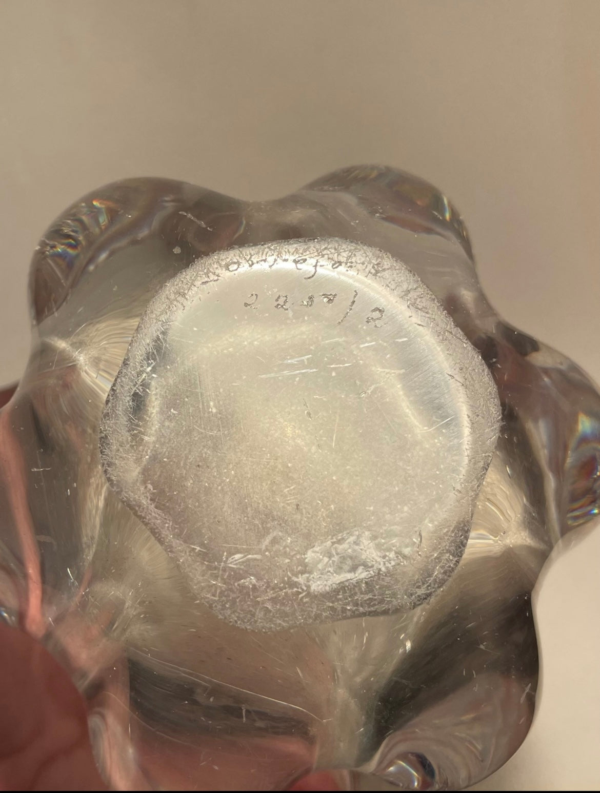 Flot Vicke Lindstrand glas vase fra orrefors - nr. 01996