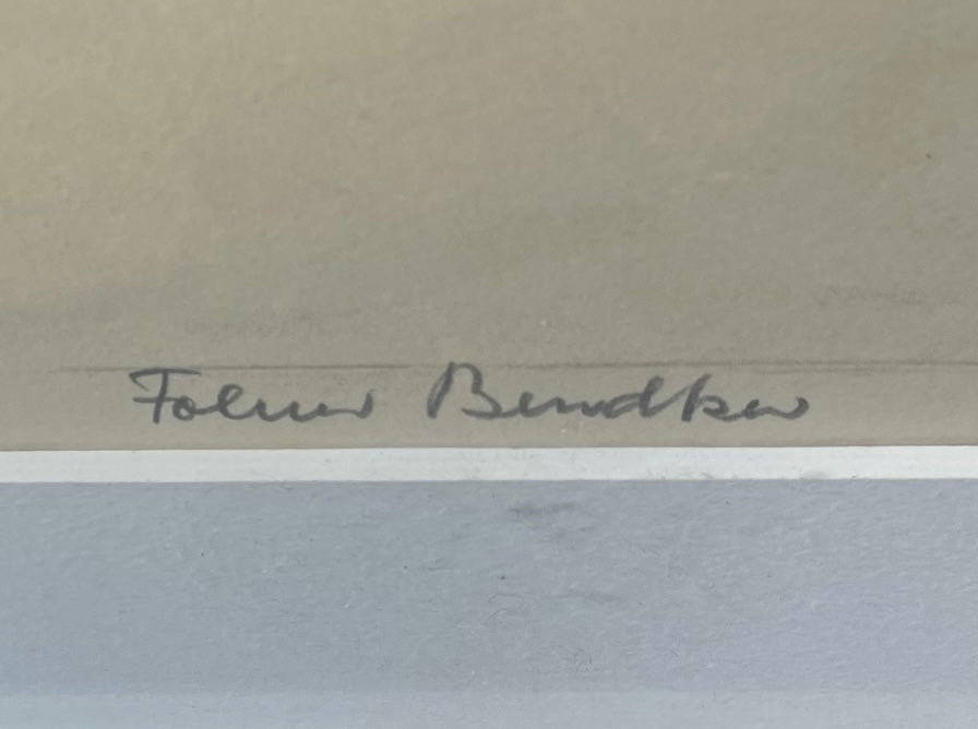 Folmer Bendtsen farve litografi, “Motiv fra Nørrebro” - nr. 645568