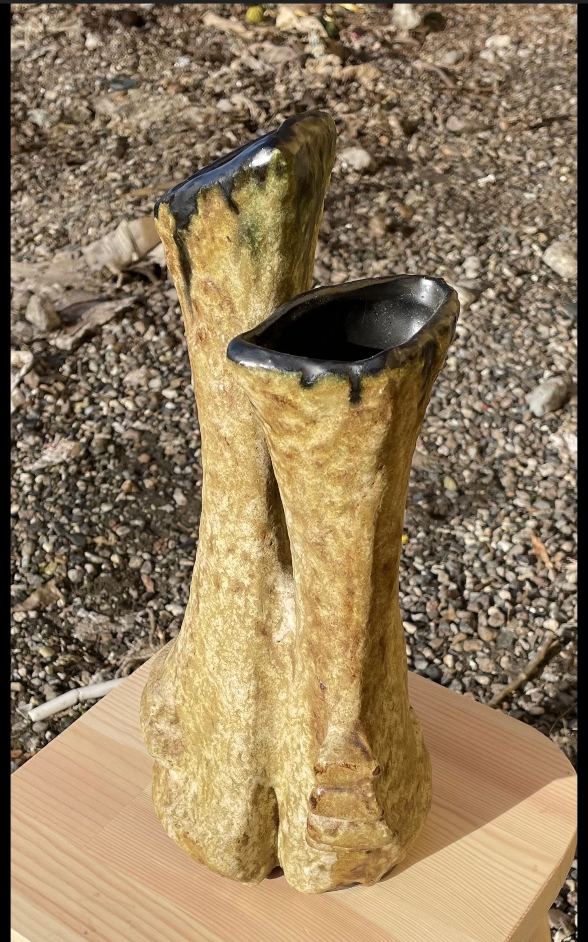Beautiful sculptural vase by Helmut Schaffenacker - No. 011202