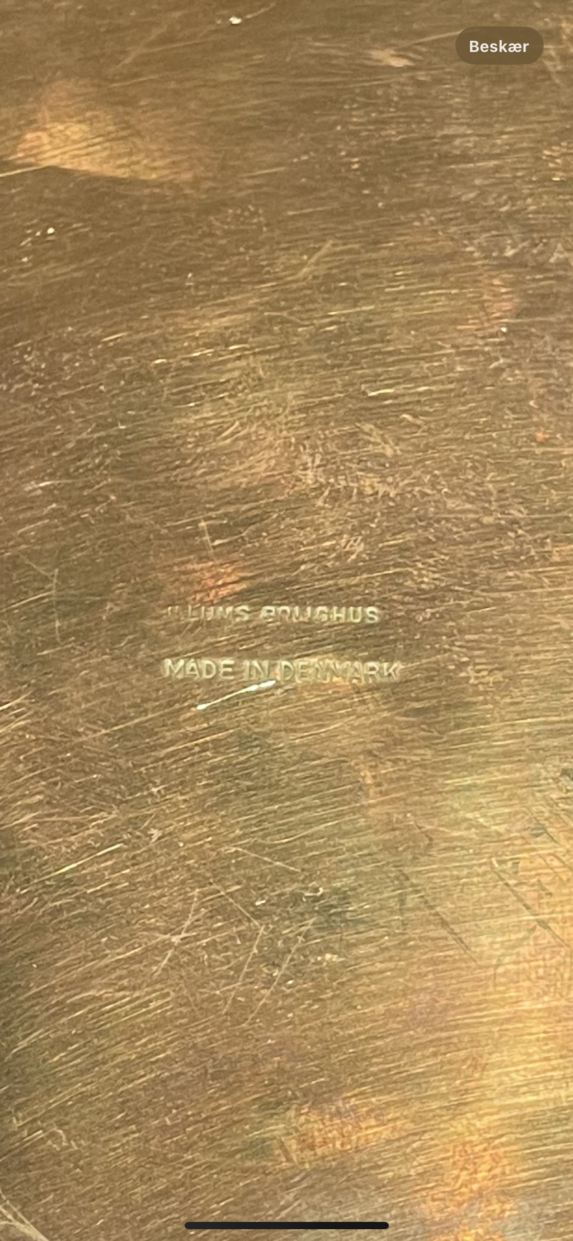 Lågpande i messing og palisander - nr. 023010