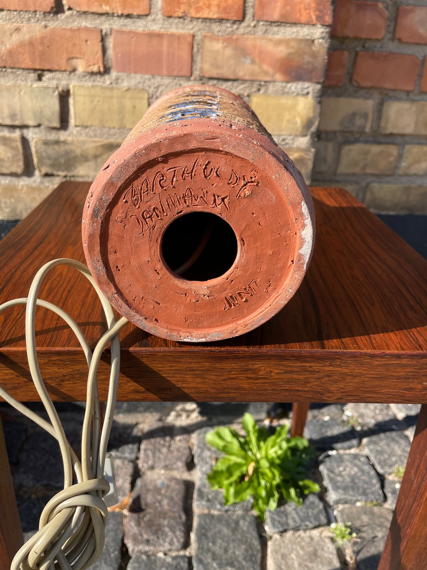 Flot unika stentøj bordlampe fra Bartholdy Danmark - nr. 04060