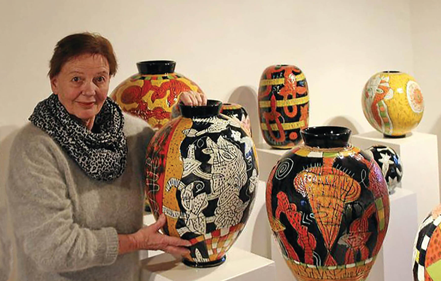 Beautiful Lene Regius stoneware vase - no. 09301