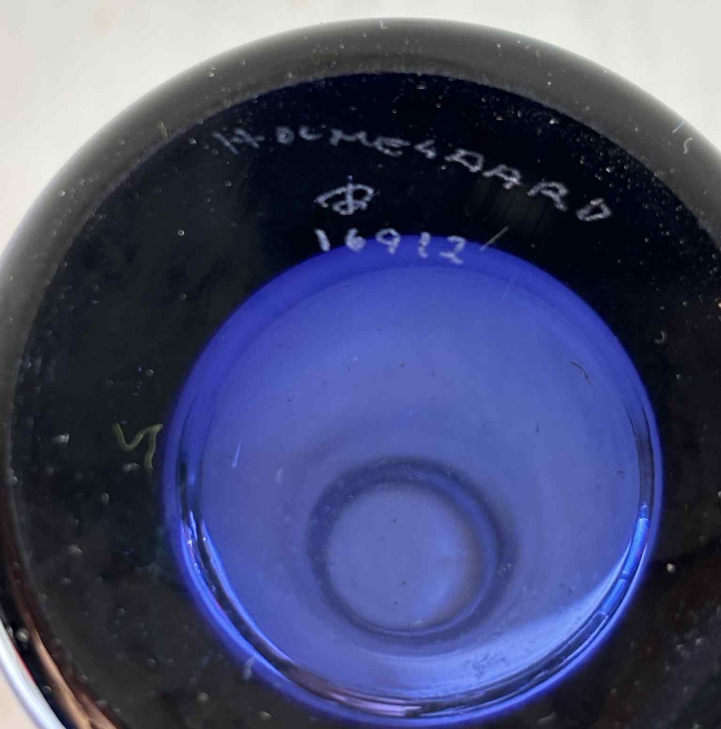 Art glass vase from the Safir series designed by Per Lutken in 1955, Holmegaard