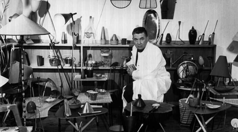 Vintage watering can made of copper and brass, attributed to Carl Auböck, 1950s