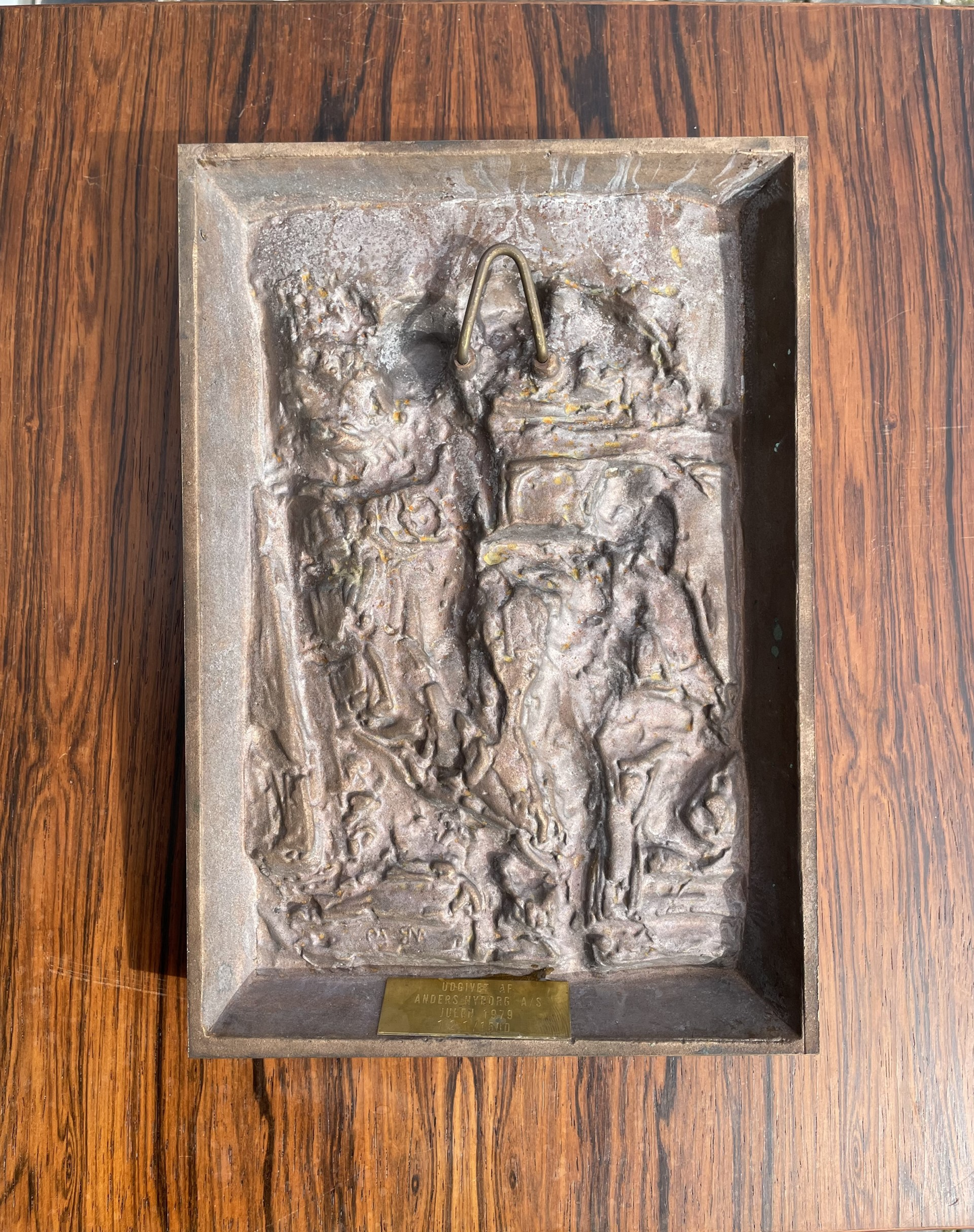 Flot bronce relief af Mogens Bøggild 1979, udgivet af Anders Nyborg - nr. 012001