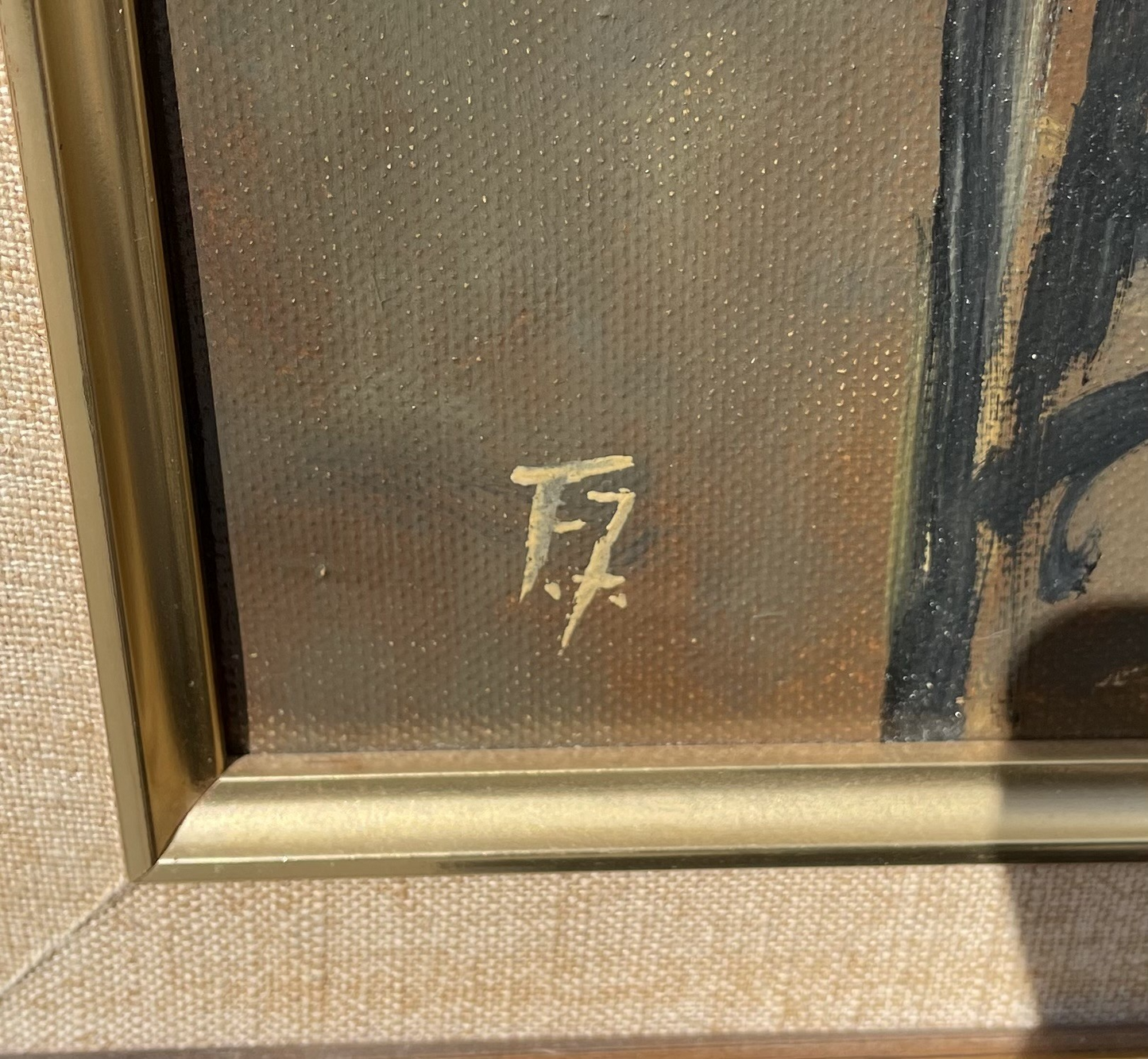 Finn Johansen (1942-2006), interiør maleri, olie på lærred - nr. 456987