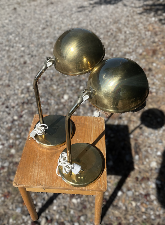 1 par vintage Knud Christensen messing bordlamper fra Agentur Randers Elit - nr. 47383939