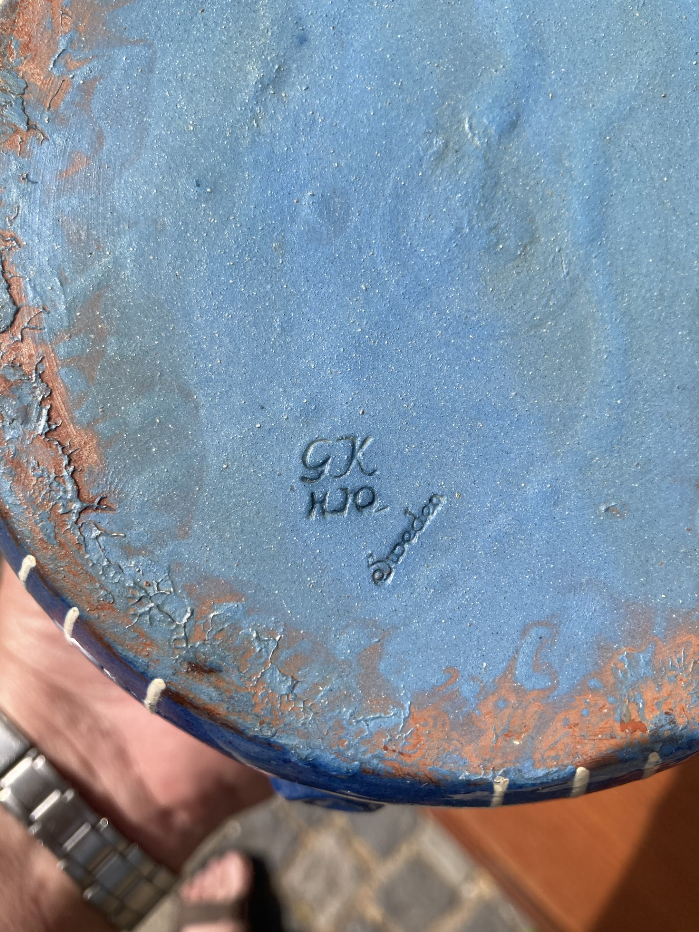 Flot keramik kande, signeret i bunde - nr. 0216