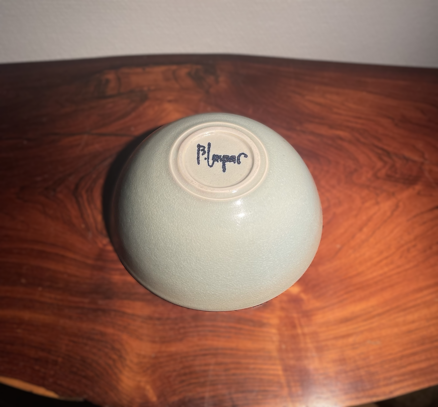 Beautiful stoneware bowl, signed by unknown potter - no. 250625