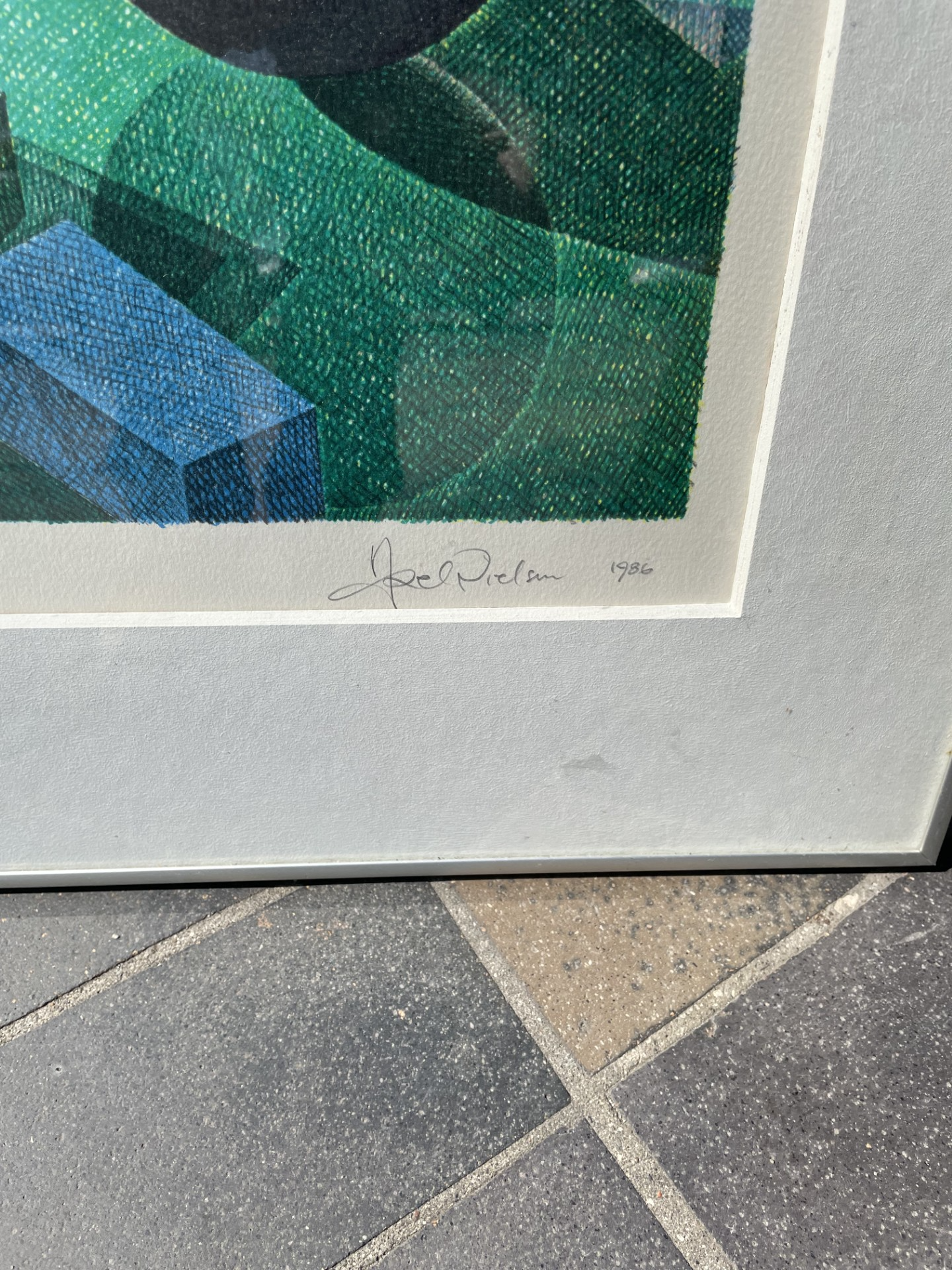 Beautifully framed Axel Nielsen lithograph from 1986 - no. 012087