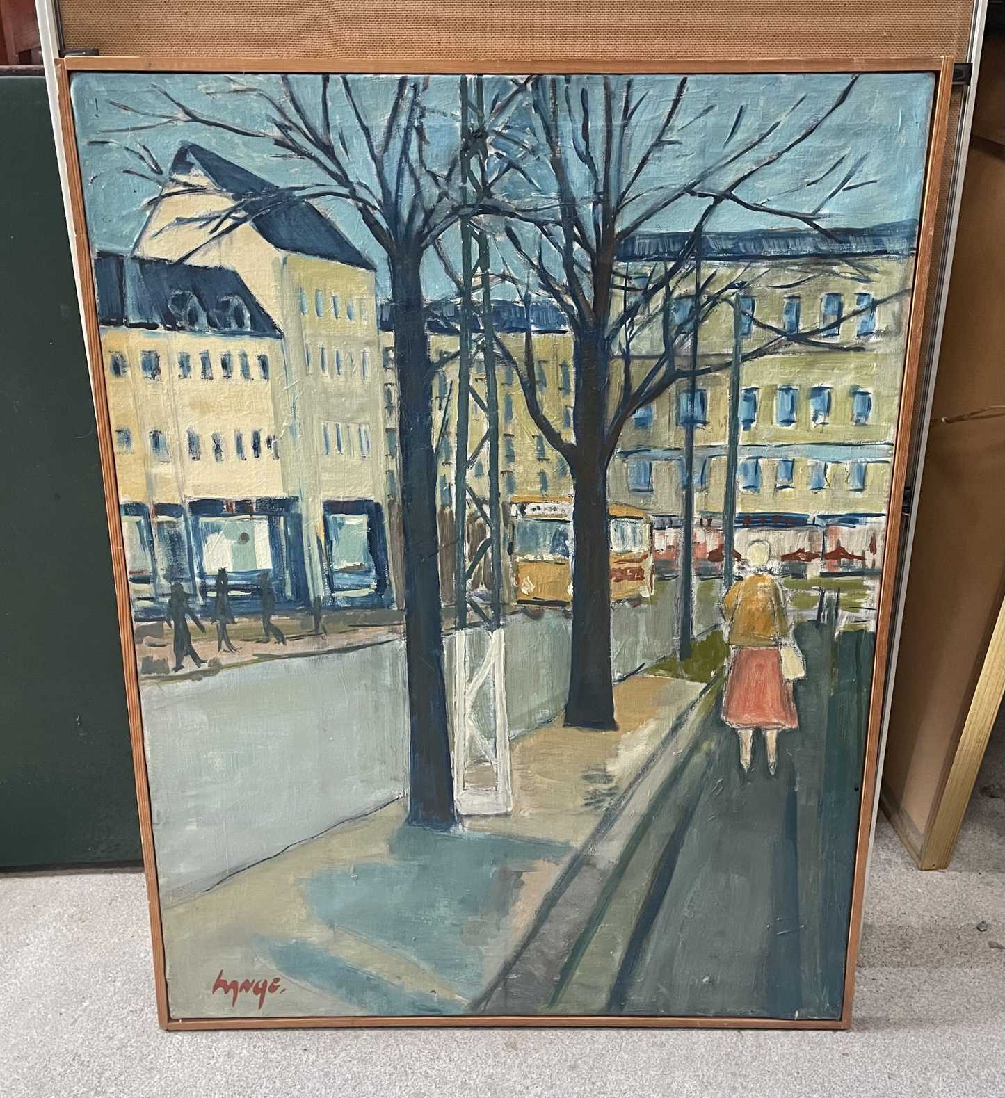 画家ヴァグン・リンゲの絵画、キャンバスに油彩、ノルレブロのモチーフ - no. 587554440