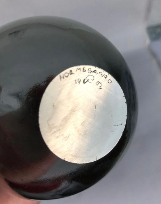 Holmegaard Glasvase "Næbet", signeret 1954 af Per Lutken