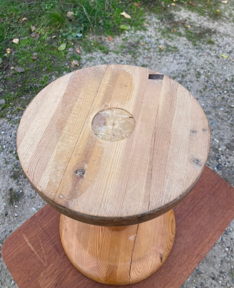 Rainer Daumiller (attributed) pine stool from Hirtshals sawmill - no. 0078