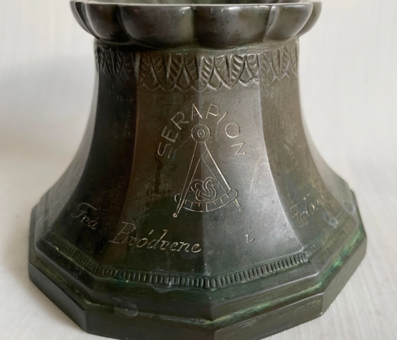 Large solid candlestick holder, design by Just Andersen (1884-1943) - no. 500100