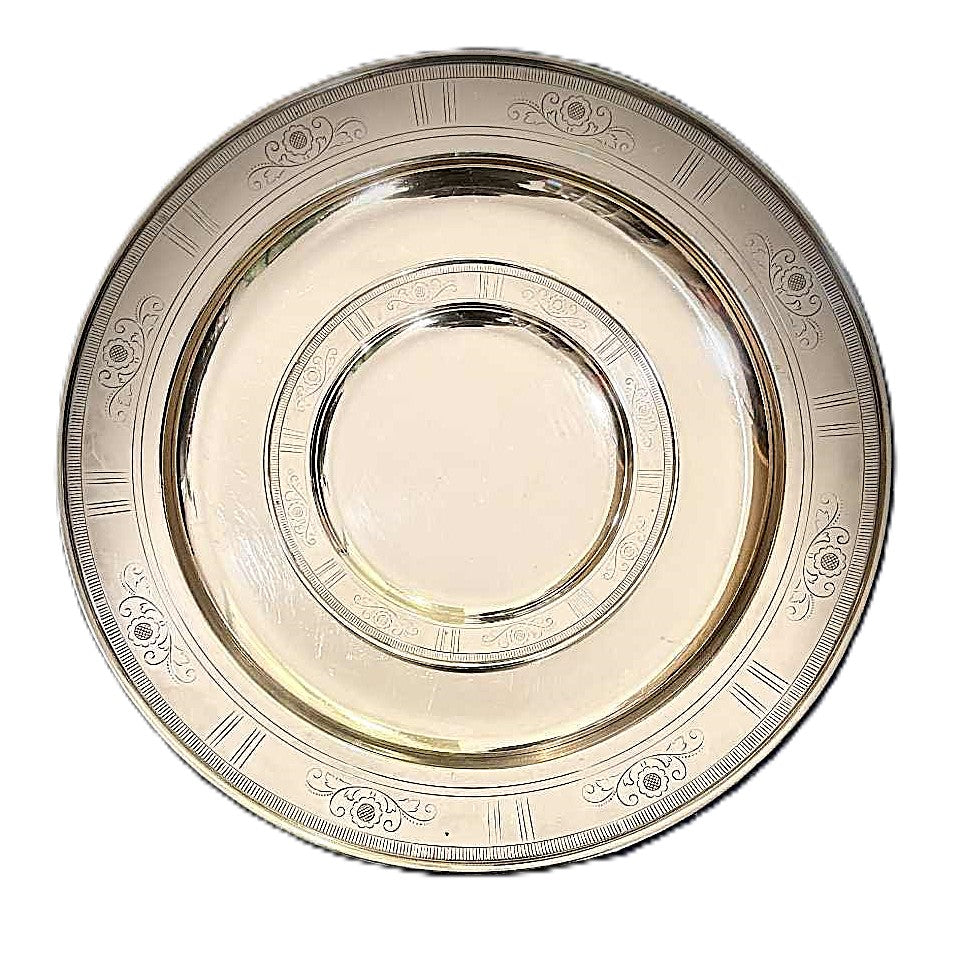 Two 1920s Art Deco Silver Plated Serving Plates by Just Andersen, Denmark