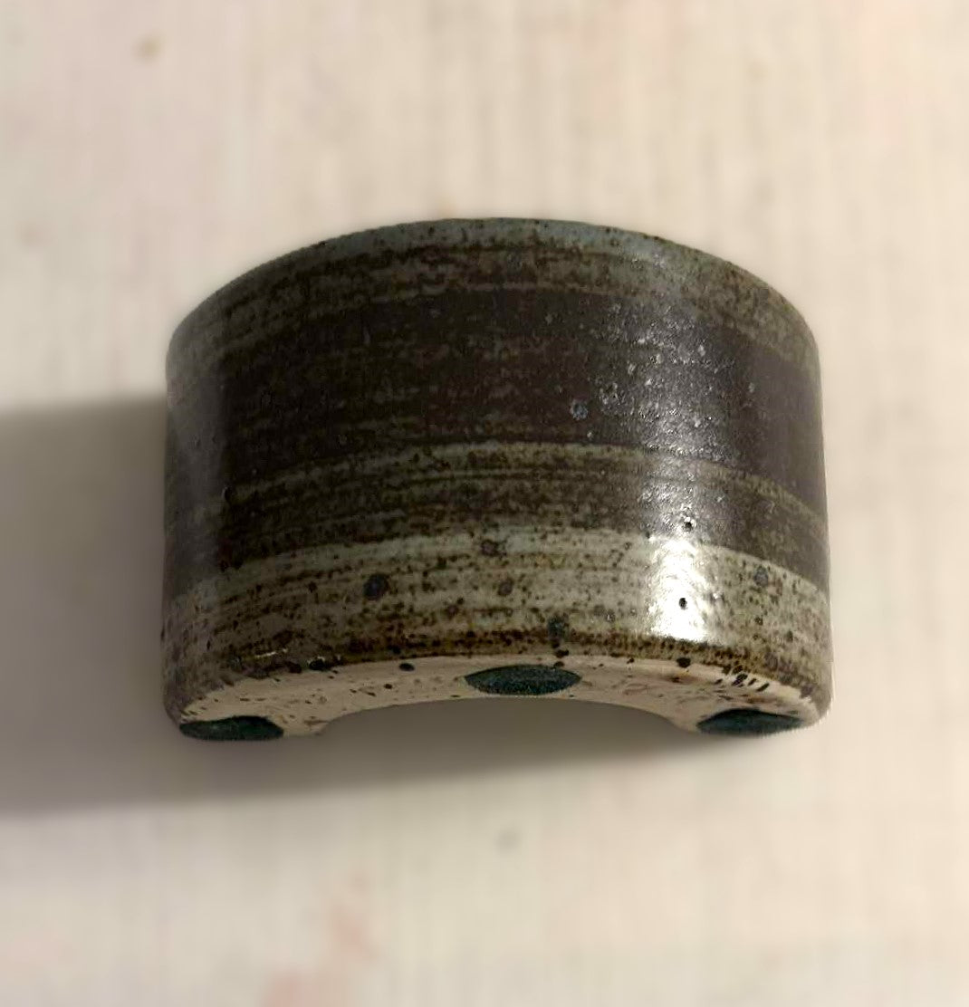 Small Stoneware vase, made in a circular shape, Palshus Denmark 1960s