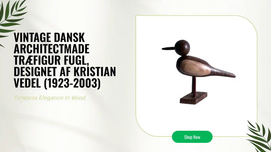 Vintage dansk ArchitectMade træfigur fugl, designet af Kristian Vedel (1923-2003) by@Outfy
