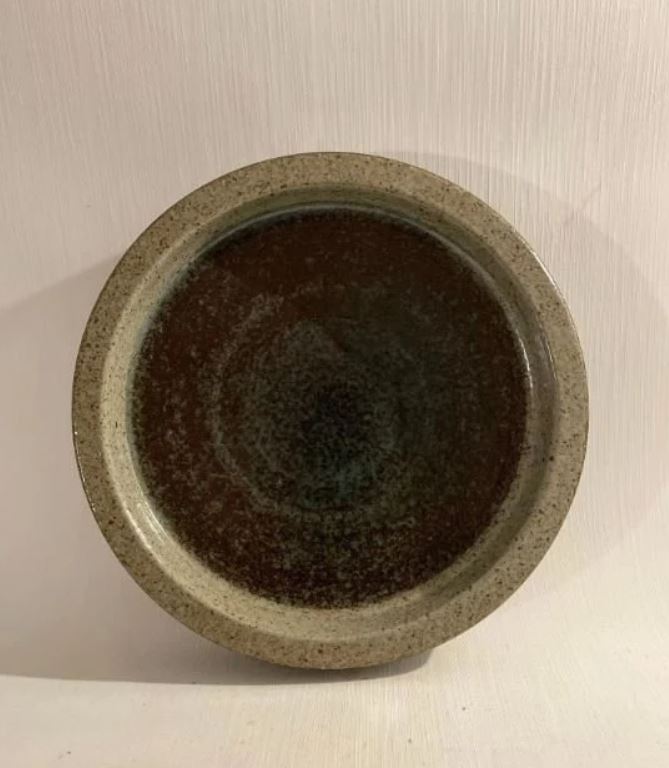 Danish Mid-Century Chamotte Stoneware Disk From Palshus