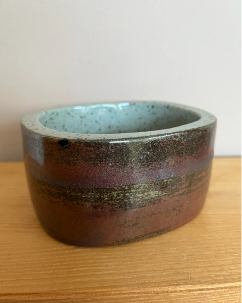 Palshus Ceramic Bowl in Brown/Copper Similar Colors, Denmark 1960s