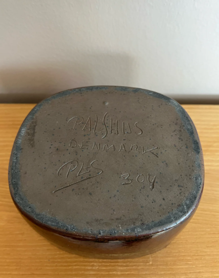 Palshus Ceramic Bowl in Brown/Copper Similar Colors, Denmark 1960s