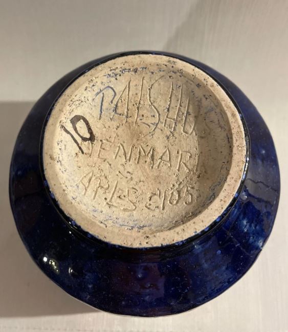 Mid-Century Chamotte stoneware bowl, design by Annelise & Per Linnemann-Schmidt for Palshus