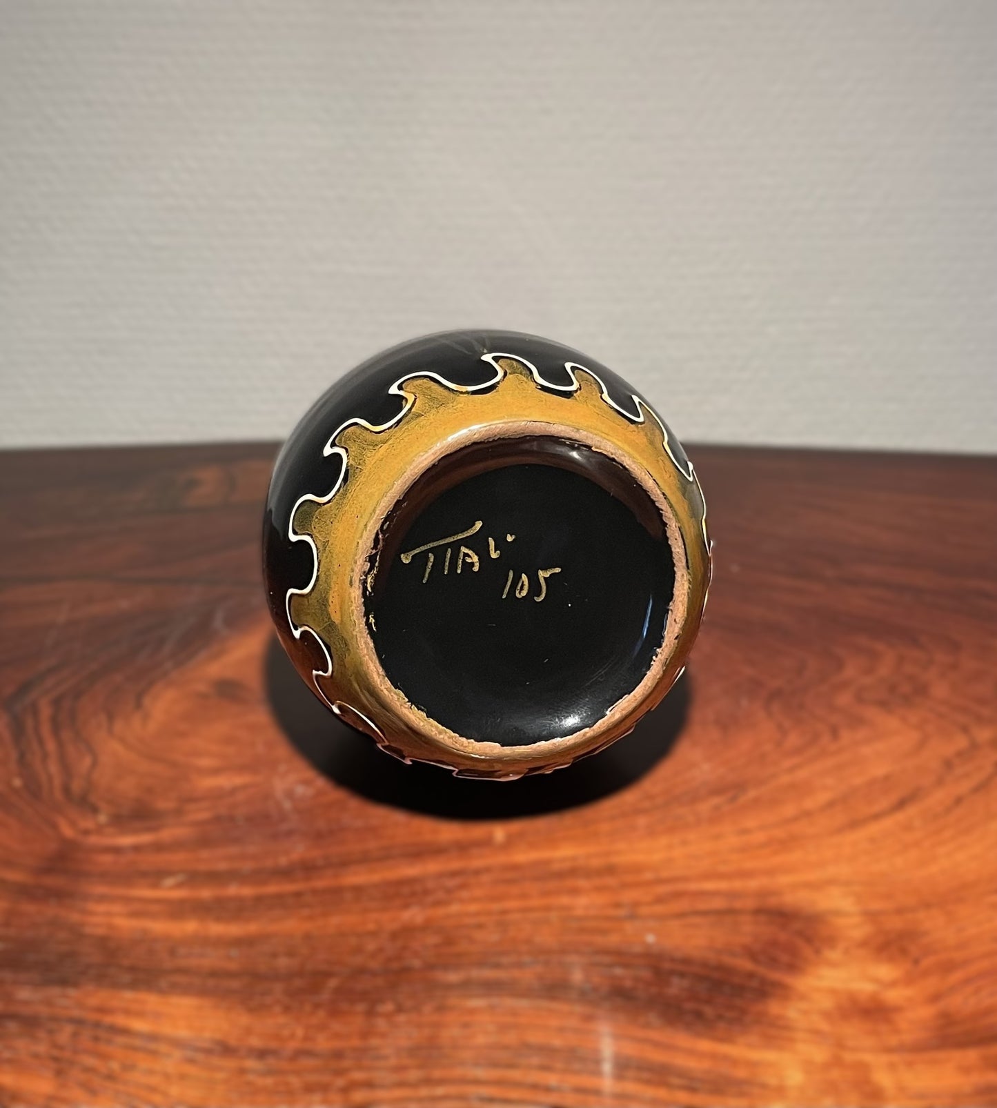Smuk vintage Italiensk Art Deco keramik vase fra 1950erne - nr. 01257885