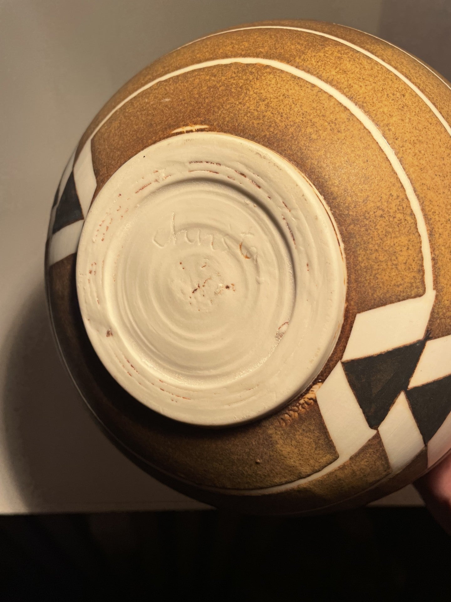 Christa Julin stoneware bowl, 1960s